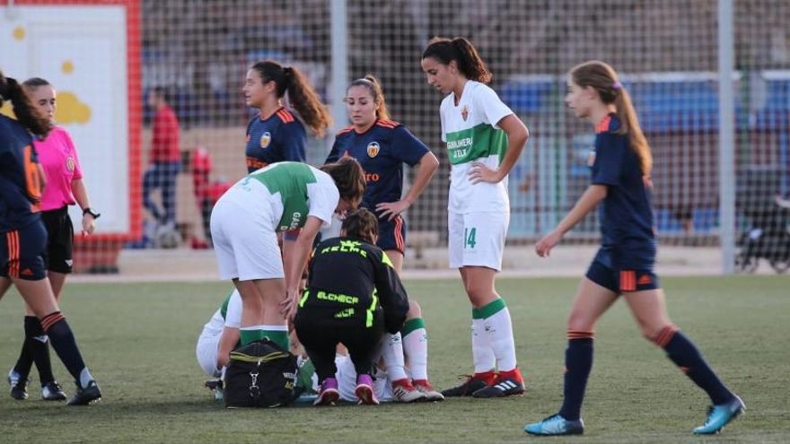 Lesión Elche Femenino. Foto: Diario Información