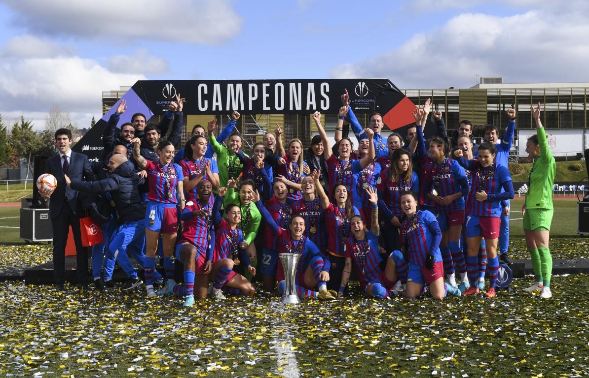 Fc Barcelona celebra la Supercopa