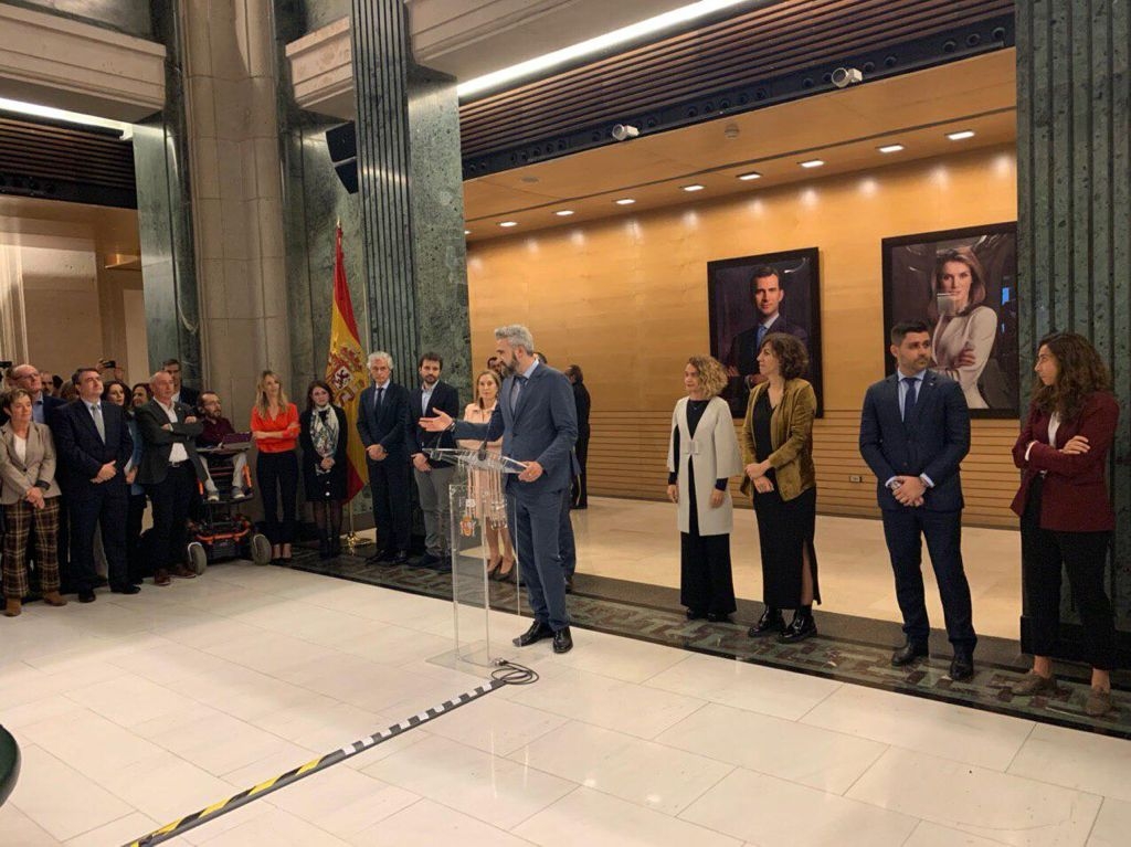 Rubén Alcaine en el Congreso de los Diputados