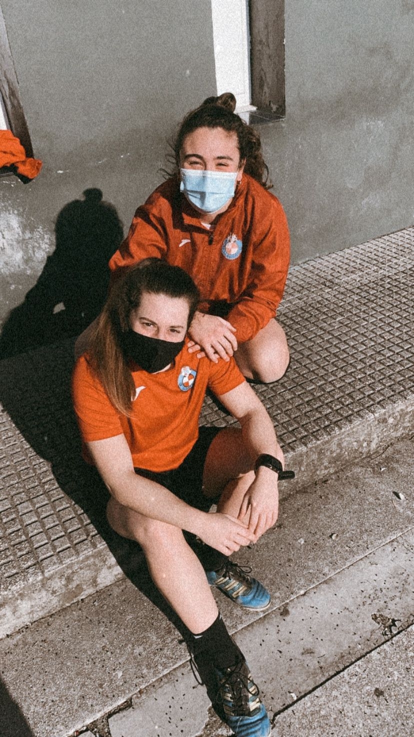 Laura Díaz antes de un entrenamiento